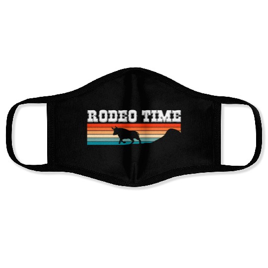 Rodeo Time Cowboy Wild West Horseman Ranch Lasso Face Masks