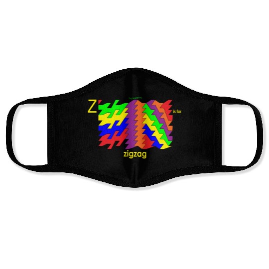 z is for zig zag Face Masks