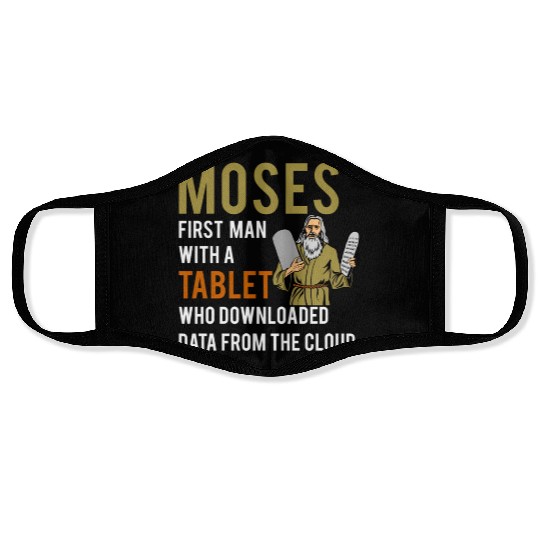 Jewish Passover Moses Tablet Data Cloud Computing Face Masks