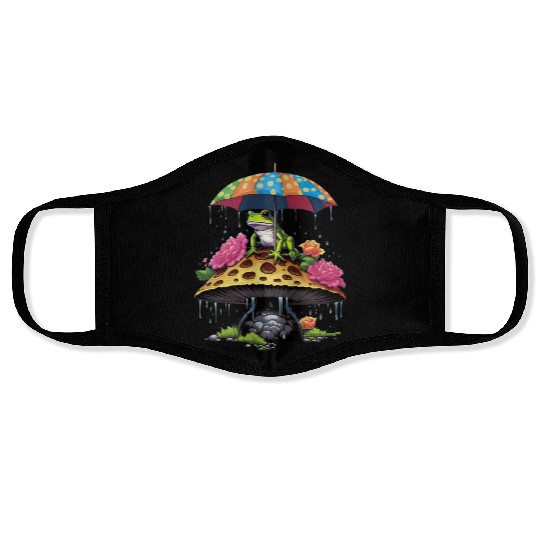 Aesthetic Frog Mushrooms Frogs for a Mushroom Face Masks