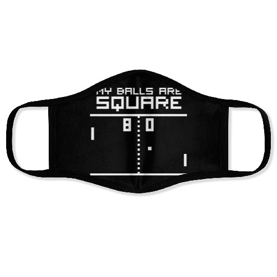 My Balls Are Square Retro Computer Geek Face Masks