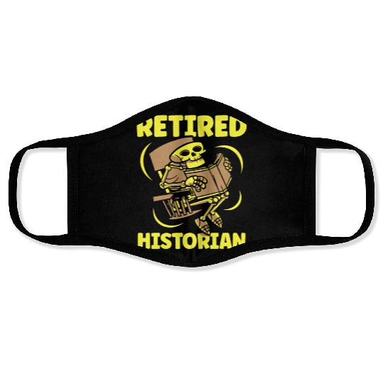 Retired Historian Job Historic History Teacher Face Masks