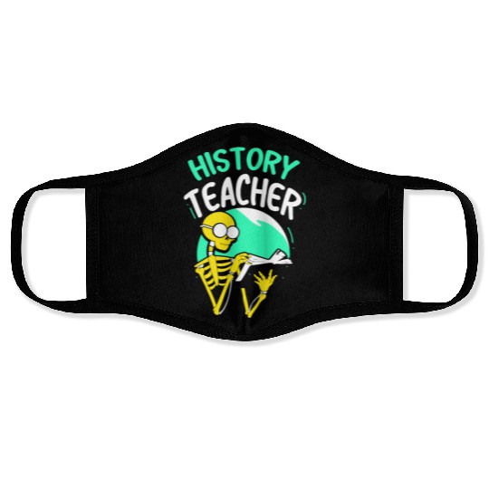 History Teacher Job Historic Historian Face Masks