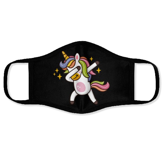Dabbing Unicorn Face Masks gift Birthday Party Dancer