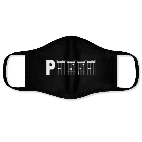 Guitarist For Musician Rock Instrument Peace Face Masks