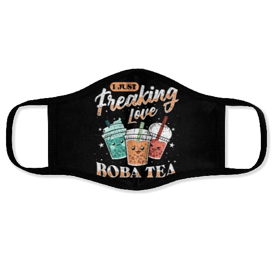 Bubble Tea Boba Face Masks Kawaii