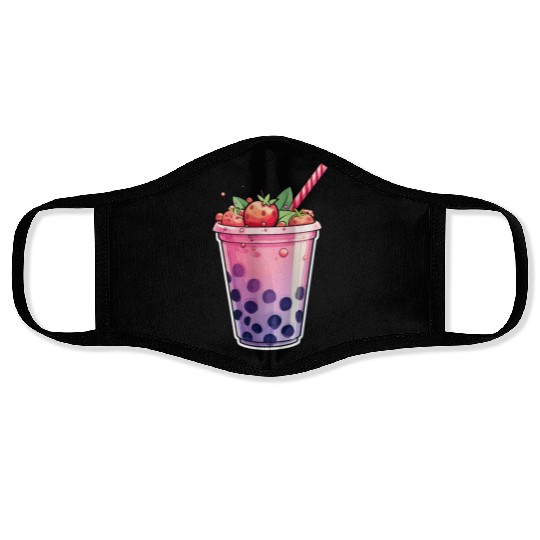 Boba Tea Design - Bubble Tea Face Masks
