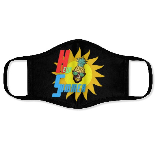 hello summer Face Masks