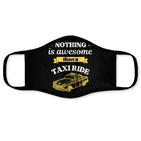 Taxi Ride Old Car Lover Face Masks