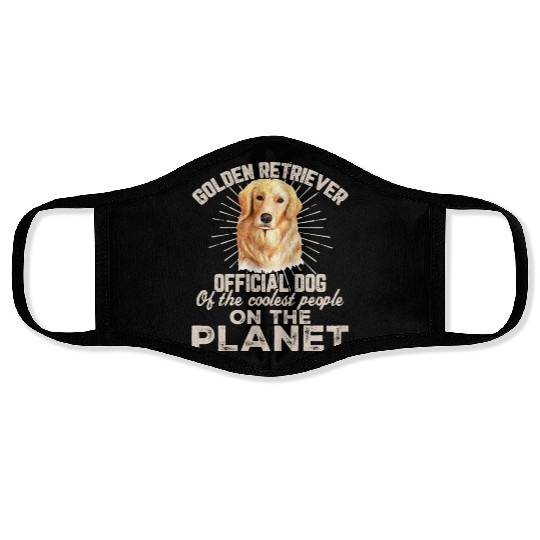 Golden Retriever Dog Of The Coolest People On The Face Masks