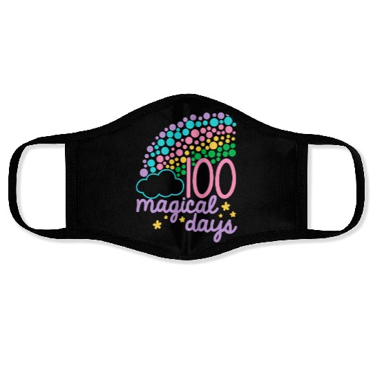 100 Magical Days 100th Day Of School Face Masks