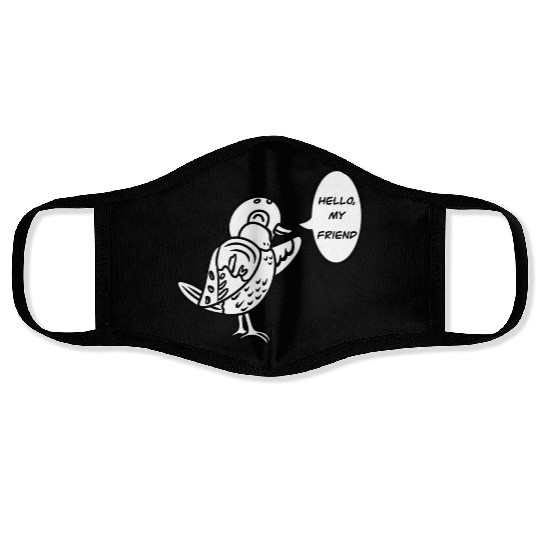 Cute Cartoon Sparrow Bird Face Masks