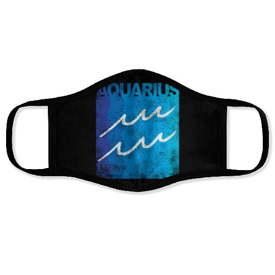Zodiac Symbol Sign Aquarius Face Masks