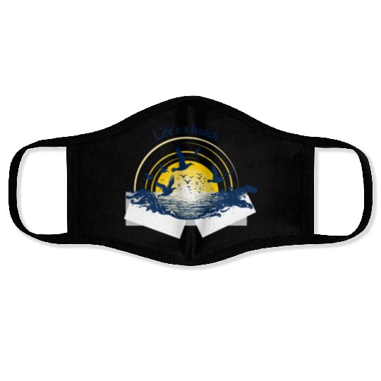 "Life is a beach" Face Masks