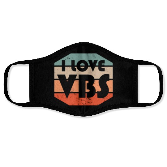 I Love VBS Summer Camp Vacation Bible School Crew Face Masks