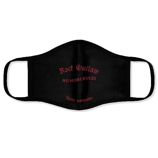 Rock Outlaw - No More Rules - Never surrender Face Masks