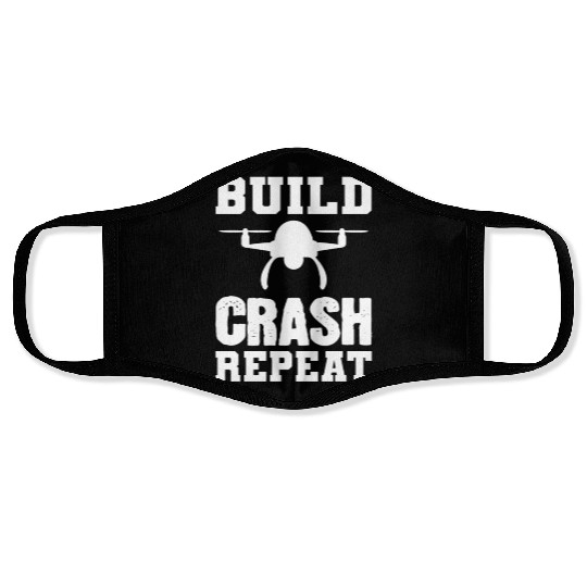 Build Crash Repeat Pilot Gift Face Masks