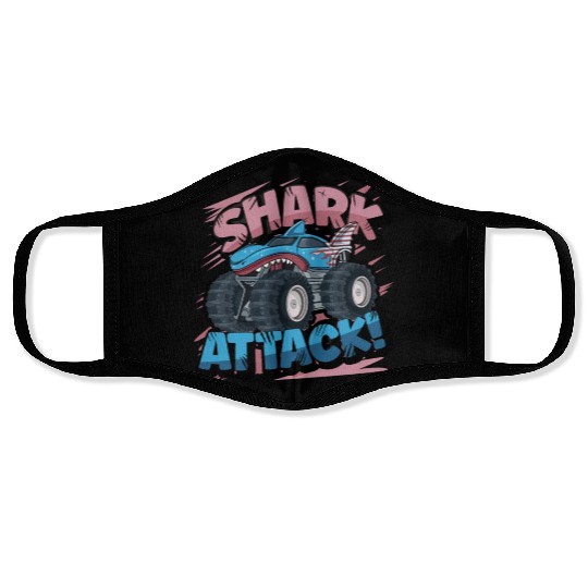 Monster Truck Shark Attack Week 2023 Face Masks