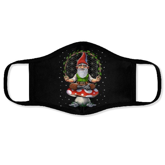 Gnome Mushroom Meditation Face Masks