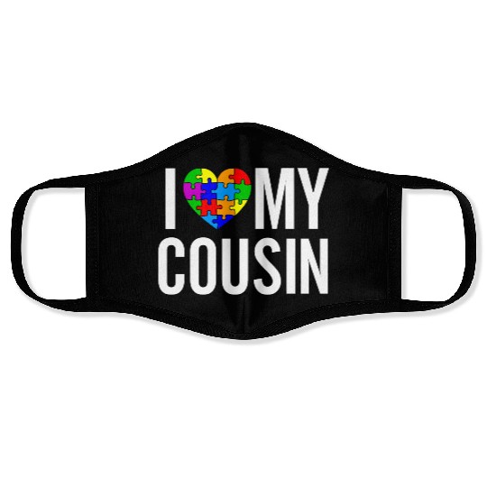 I Love My Cousin Face Masks