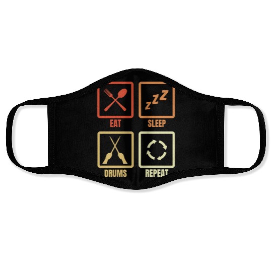 Drummer Daily Routine Face Masks