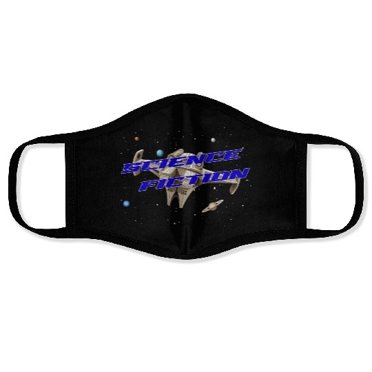 Science Fiction Spaceship Planet Face Masks