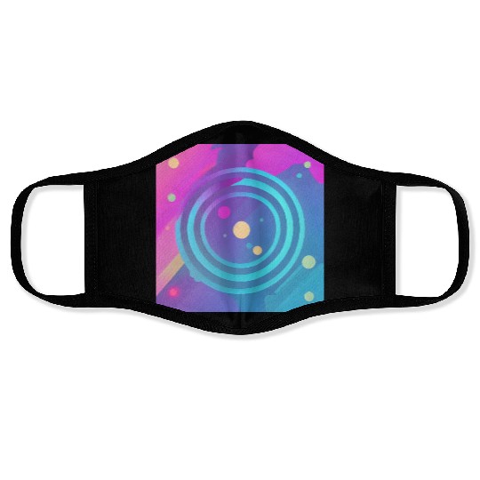 Galaxy nebula art Face Masks