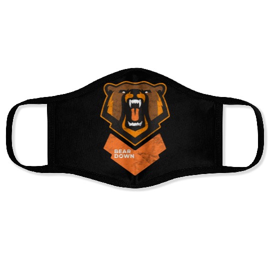 Fierce Modern Bear Down Party Tailgate Sunday Face Masks
