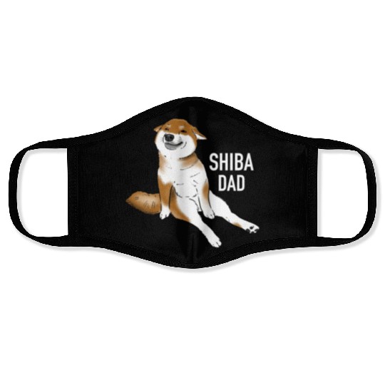 Shiba Inu Dad Shiba Dad Shiba Lovers Face Masks