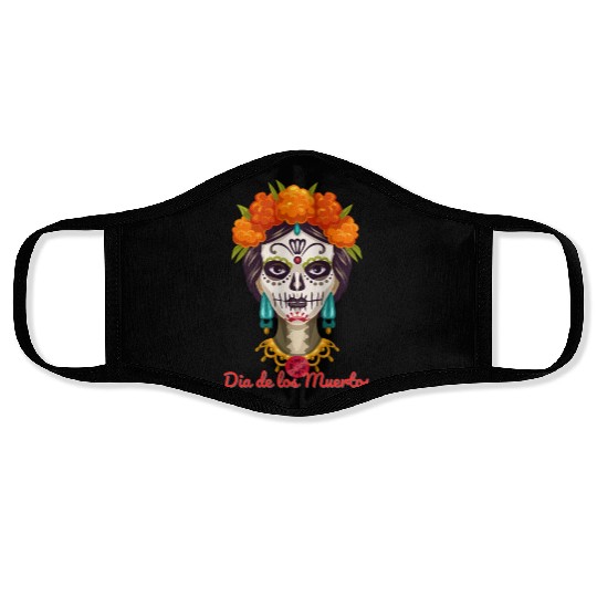 Dia de los muertos Face Masks