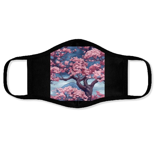 Anime Euphoria: Fantasy Cherry Blossom Dreamscape Face Masks