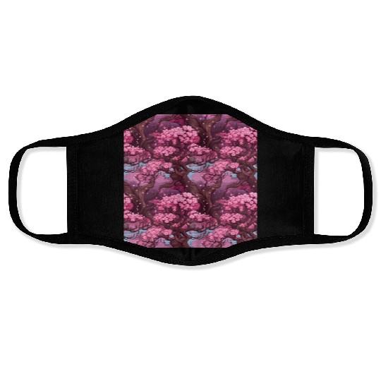 Anime Euphoria: Fantasy Cherry Blossom Dreamscape Face Masks