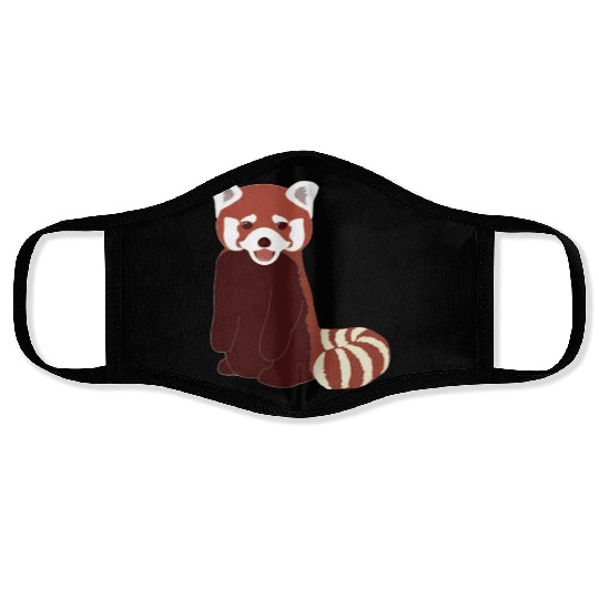 Happy Red Panda Face Masks