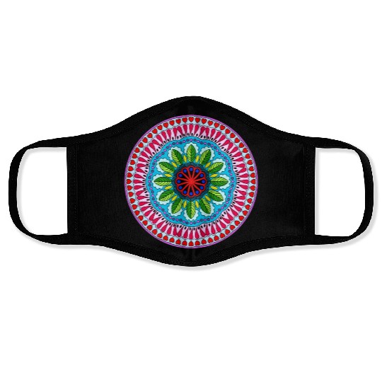 Colorful Mandala Pattern Modern 9 Face Masks