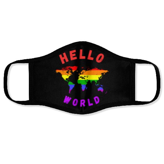 Human Rights Hello World Gifts for LGBT Face Masks