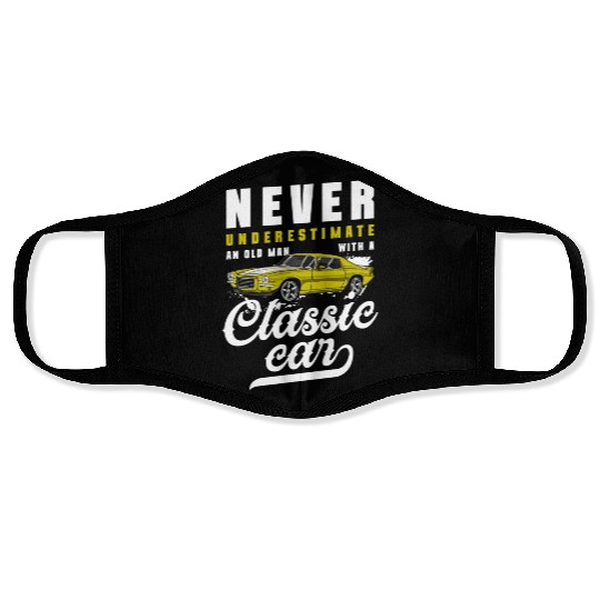 Classic Car Classic Old School Face Masks