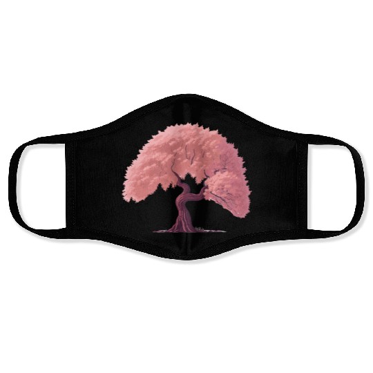 Sakura tree Face Masks