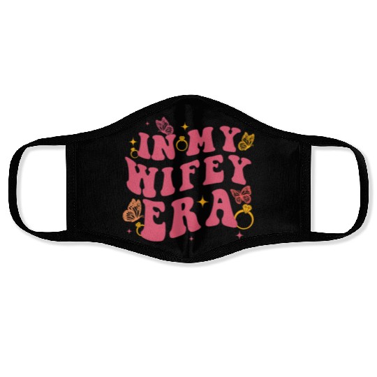 In my Wifey-era in my engagement era Bride-to-be Face Masks