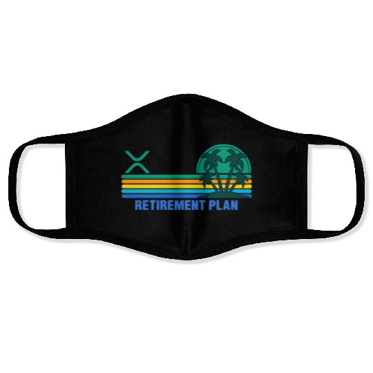 XRP Cryptocurrency-RETIREMENT PLAN Face Masks