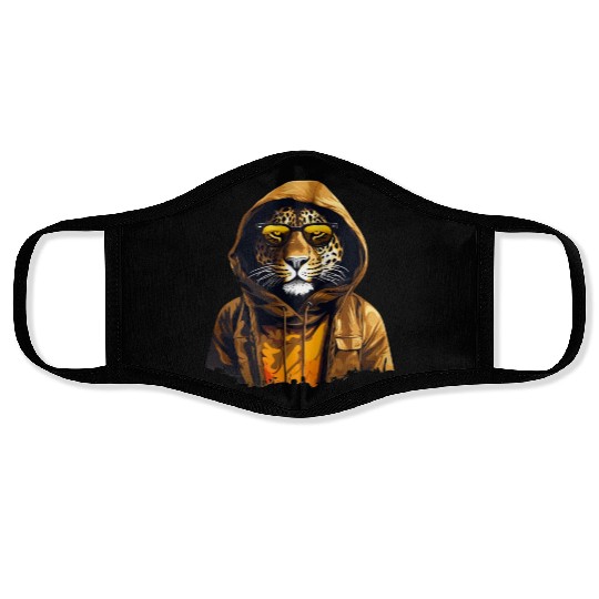 Street Style African Leopard | Leopard Lovers Face Masks