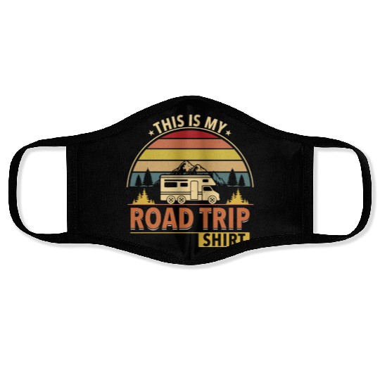 This Is My Road Trip Face Masks - Camper Gift Face Masks