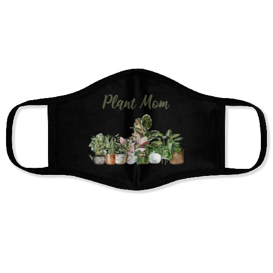plant mom; pot plants; plants; green thumb; mom; Face Masks
