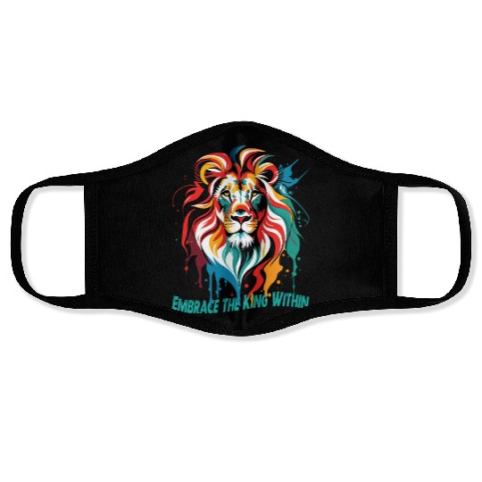 Lion Artwork Face Masks