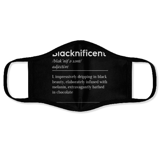 Blacknificent Definition Black History Melanin Face Masks