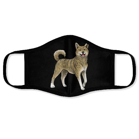 Dog Korean Jindo Brindle Face Masks