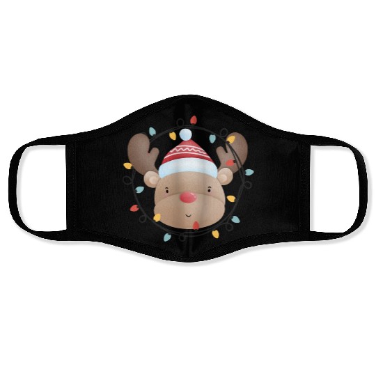 Christmas Reindeer Face Masks