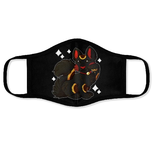 Maneki Neko Black Face Masks