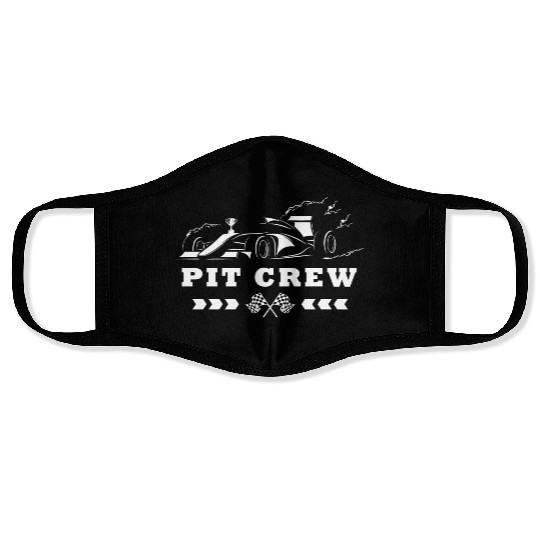 Pit Crew Car Racing Gift Face Masks
