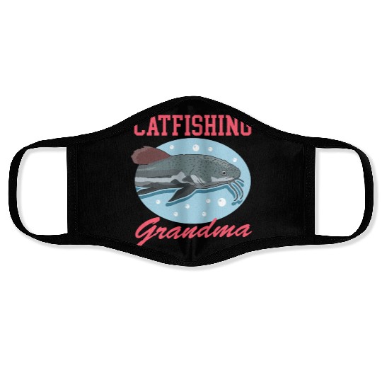 Catfishing Grandma Fish Catfish Fishing Face Masks