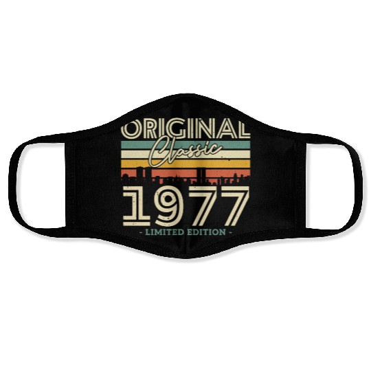 1977 Vintage Birthday Gift Face Masks